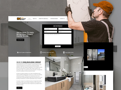 ONQ Building Group | Website Design design graphic design ui ux website design