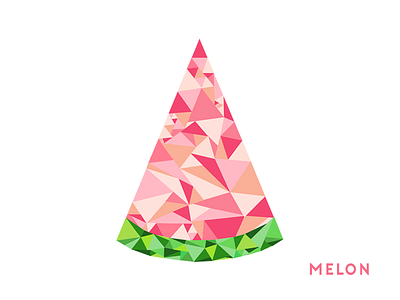 Geo Melon fruit geometric geometry logo melon poly