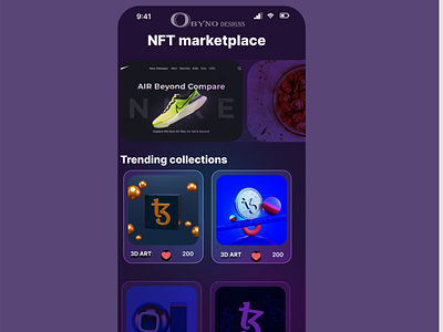 DARK MODE NFT HOMEPAGE