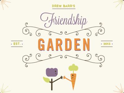 Friendship garden sign carrot est flower friends garden plants sign swash