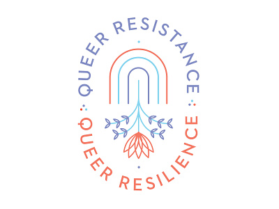 Queer Resistance Queer Resilience dots flower gay gaypride plant pride queer rainbow resilience resistance