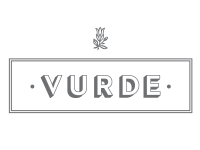 Vurde Logo Iteration 2 flower glyph logo neutraface shadow type