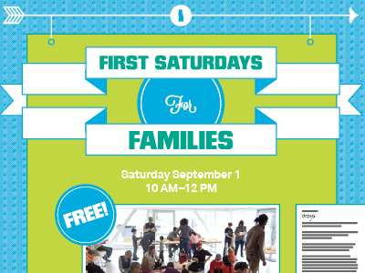 First Saturdays Poster for the New Museum akkurat arrow art museum new museum poster ribbon vector