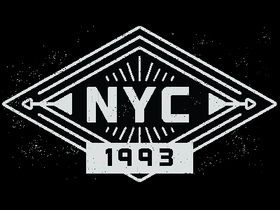 NYC 1993 TEE 1993 diamond frame grunge nyc seal texture