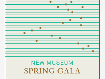 Spring Gala invite round two dots gala music new museum staff
