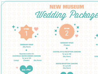 New Museum Wedding Package cute hearts museum pattern stars wedding