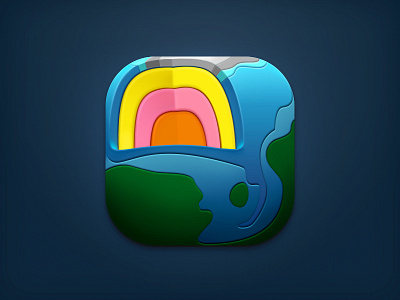 Earth icon painting ps