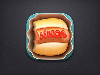 Hotdog icon painting ps