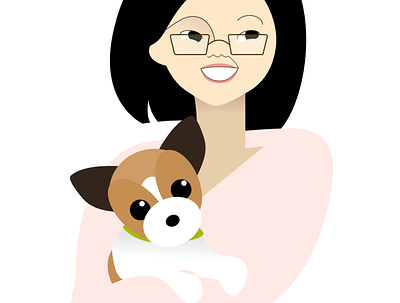 Tita Agnes affinitydesigner character character design dogs illustration portrait vector