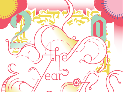 The Year of Becoming 2013 postcard print typography