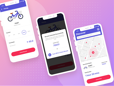 UI Redesign - Rent a Bike app bicycle design iphone redesign rent sketch travel ui ux