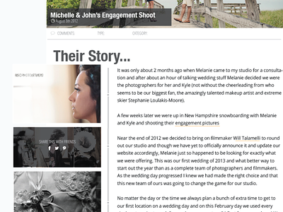 Their Story timeline concept blog critique needed story timeline website wedding wip work in progress