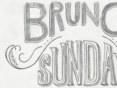 Brunch poster sign - sketch