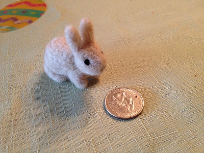 Felt art bunny