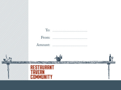 Restaurant GIft Card Package branding print restaurant