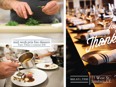 Print ad for restaurant advertising food photography print restaurant thanksgiving