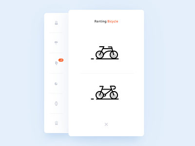 Cycling exercise app bicycle bike color design icon illustator mobile sport ui ux visual
