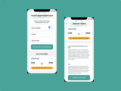Travel requirements app adventure airport app booking covid design illustration ios mobile tourism travel trip ui ux vacation