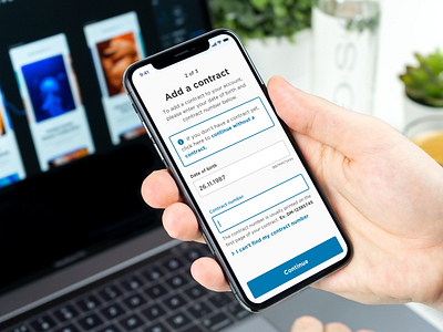 Add a contract app design forms design insurance native user experience user interface