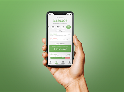 Personal Financial Coach budget design expenses native app saving spending ui user experience user interface ux