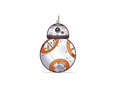 BB-8 art character droid illustration sketch star wars vector