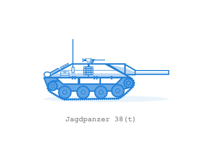 Hetzer sketch tank avatar worldoftanks wot icons illustration vector