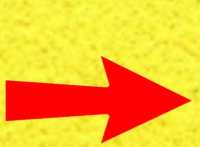 Anak panah dengan warna merah latar belakang warna kuning 3d design foto graphic design