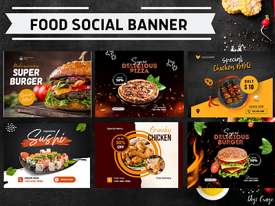 The belly rules the mind || Food social media banner behance branding dailyui design graphic design graphicroozane illustration logo socialmedia ui ux vector