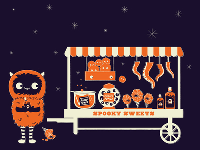Spooky Sweets character halloween illustration japanese monster