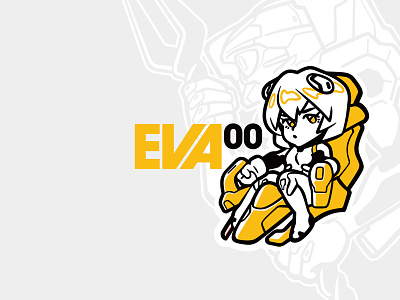 Eva-00 Prototype anime evangelion illustration japan manga vector art vector illustrator