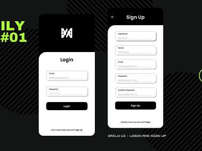 Daily UI | Create Sign Up and Login Page app appsdesign branding dailyui day1 design figma figmadesign graphic design illustration logo ui