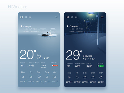 Hi Weather 03 app graphic illustrations ui visual weather