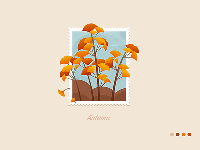 wallpaper-autumn design fall ginkgo illustrationsin visual wallpaper
