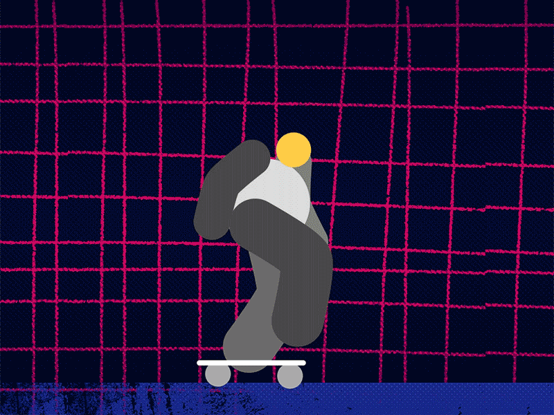 Skate Ya 2d character design motion olie skate skateboard