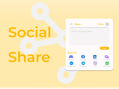 #DailyUI010 - Social Share dailyui dailyui010 design popup share social social share socialmedia ui ux