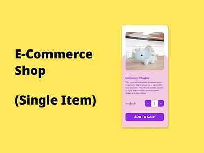 #DailyUI012-E-Commerce Shop (Single Item)