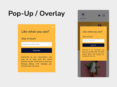 #DailyUI0016 - Pop-Up/Overlay challange dailyui dailyui17 design newsletters overlay pop upoverlay popup subscribe subscription ui ux