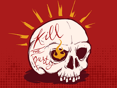 Kill the Party adobe illustrator album cover digital art digital illustration digital painting flat hand drawn illustration procreate app sketch vector