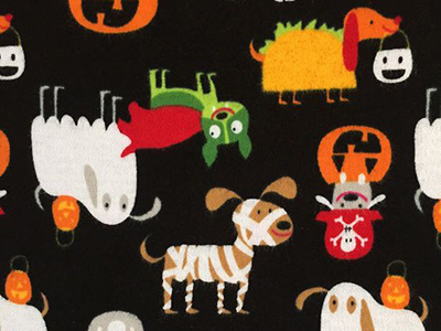 Halloween Hound Fabric costume dog fabric halloween repeat textile
