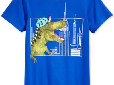 NYC Dino boys childrenswear dinosaur new york nyc skyline trex tshirt