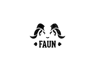 faun faun horns logo sheep vine wine