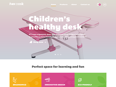 Fun Desk children desk fun furniture homepage kids store web website
