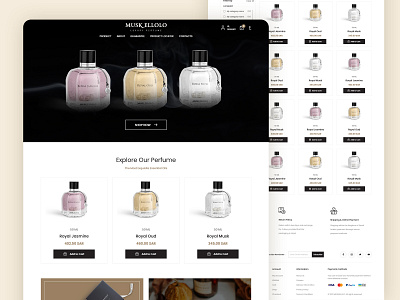 Musk Ellolo - Perfume Brand Store ecommerce perfume product design store ui ux uxdesign visual design webdesign