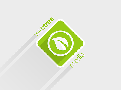 WebTree Media Logo leaf logo long shadow redesign tree
