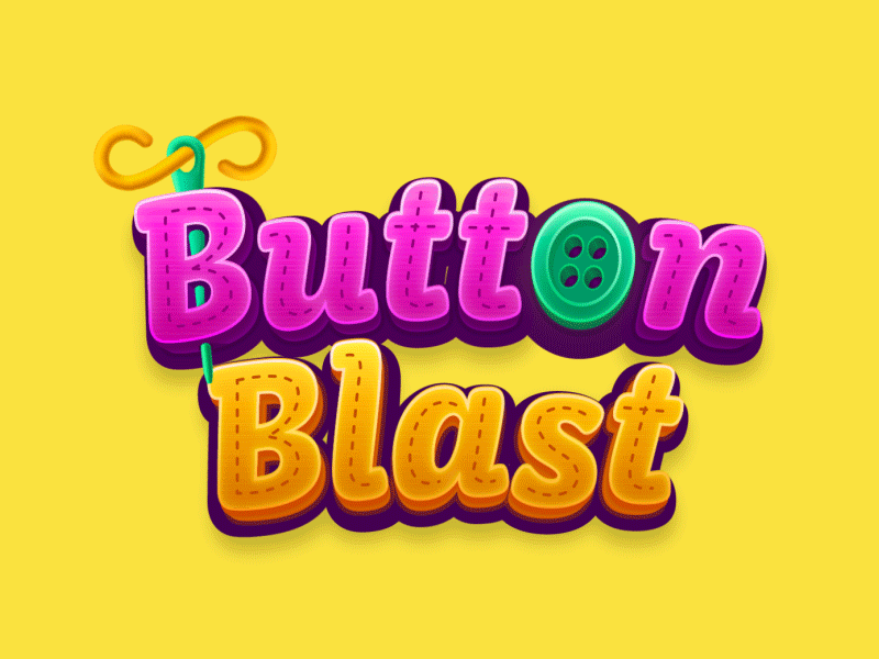 Button Blast animation button blast design game gif logo mobile game motion design pixel pixelfederation vector