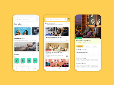 On demand Wellness App app ui design booking app massage mobile ui ondemand salon app spa uidesign uxdesign wellness