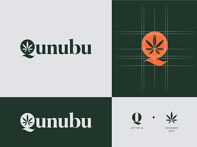 Qunubu Cannabis art direction brand branding cannabis graphic design identity design logo logotype