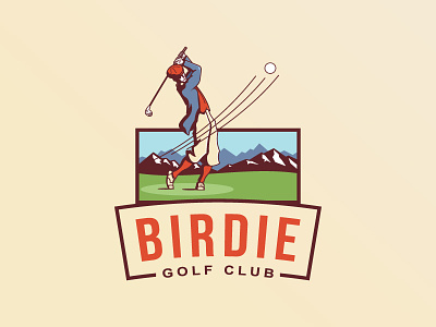 Golf Birdie birdie brand branding concept golf golf ball golf club golf course golf logo green illustration logo sport sportive