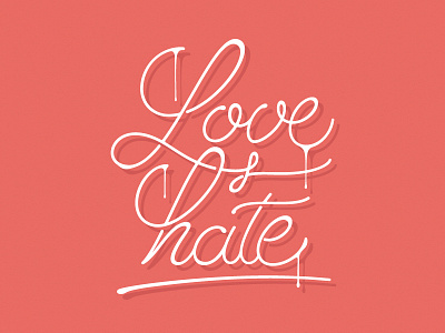 Love & Hate calligraphy concept custom design font font design hand lettering hate illustration ligature ligatures logotype logotypedesign love script type typo logo typography