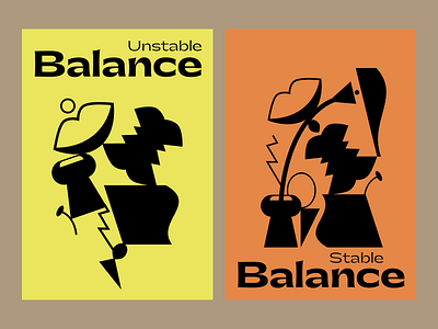 Balance balance balancing composition design graphic design illustration poster stable ui unstable